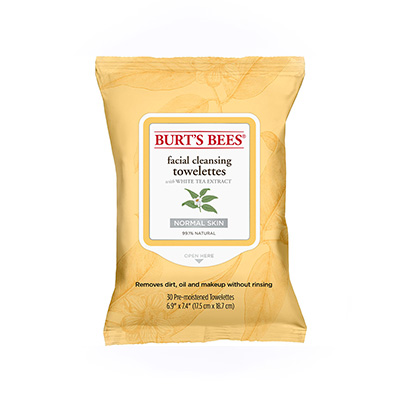 Burt’s Bees facial cleansing towelettes